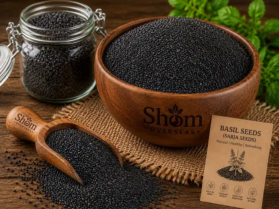 Basil Seeds (Sabja) – bulk supply, sortex graded